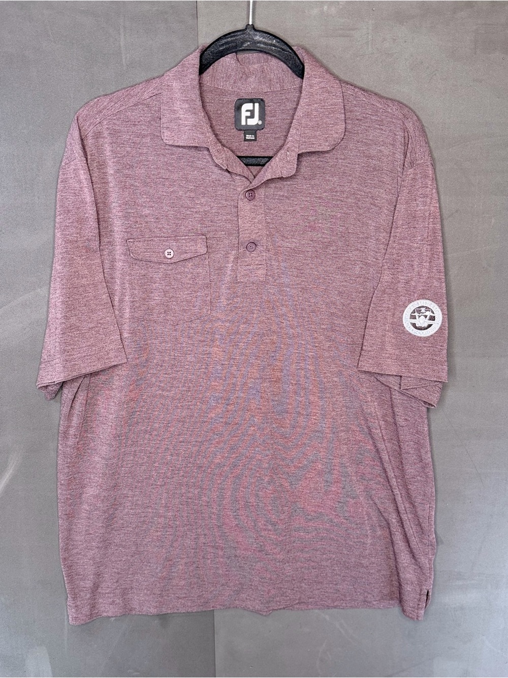 FootJoy Men's Heathered Burgundy Polo